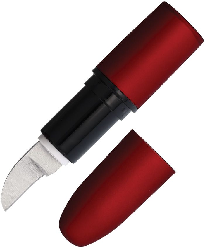Novelty Cutlery Lipstick Knife Red Folding Knife 1" Blade