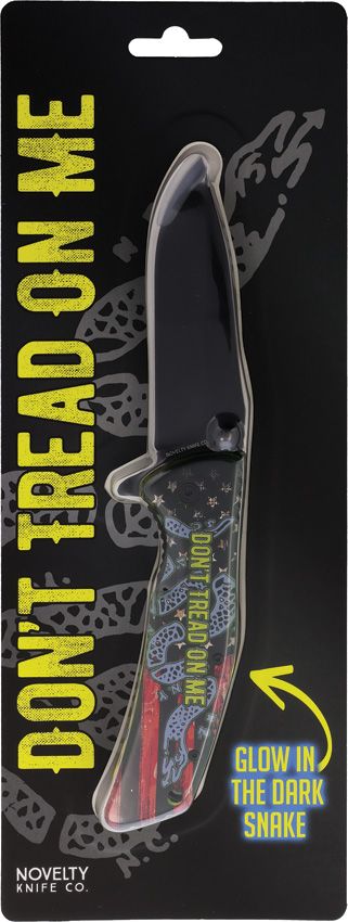 NV336_add_02.jpg Novelty Cutlery Don't Tread on Me Linerlock - Glow