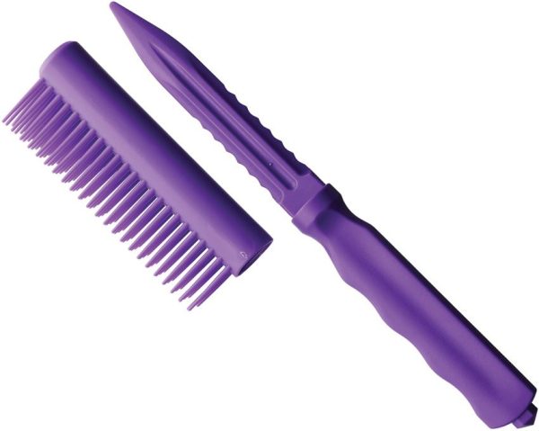 Novelty Cutlery Personal Safety Brush Knife Purple