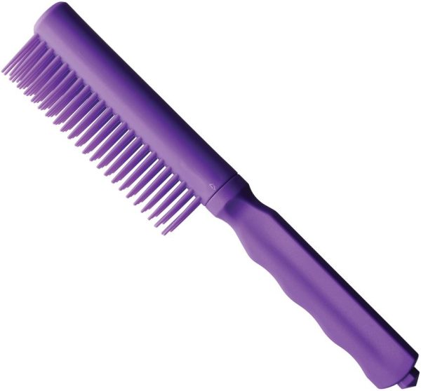 Novelty Cutlery Personal Safety Brush Knife Purple