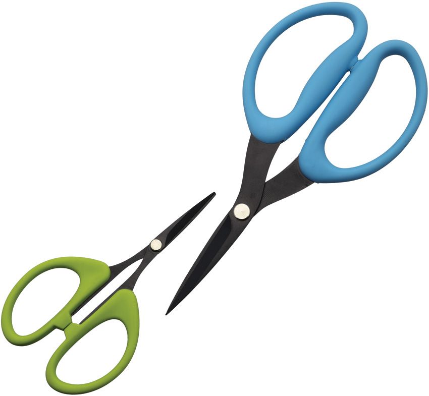 Novelty Cutlery Handy Dandy Scissor Set Black Titanium Blades