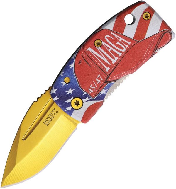 Novelty Cutlery MAGA Money Clip Framelock - Gold