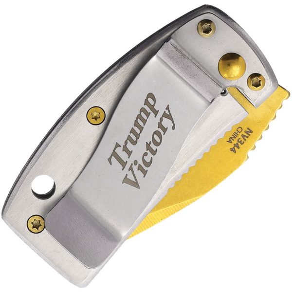 Novelty Cutlery MAGA Money Clip Framelock - Gold