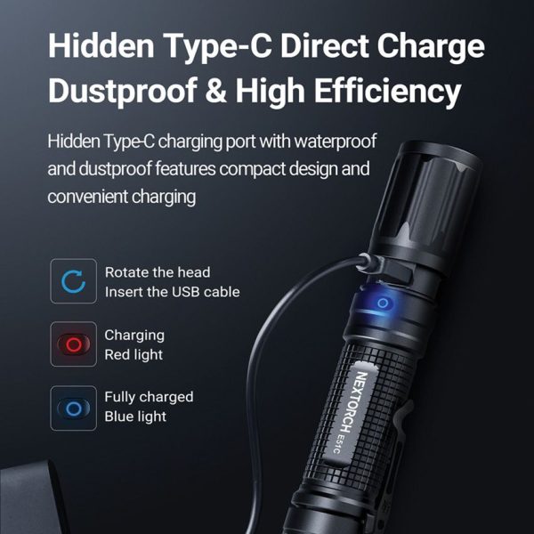 NXE51C_add_05.jpg Nextorch E51C EDC Flashlight - 1600 Lumens USB-C Rechargeable