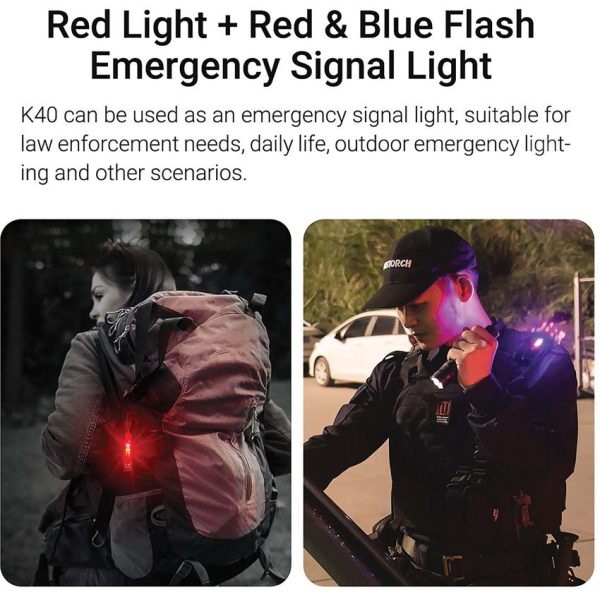 Nextorch K40 Keychain Light - Multi-Color LED 300 Lumens