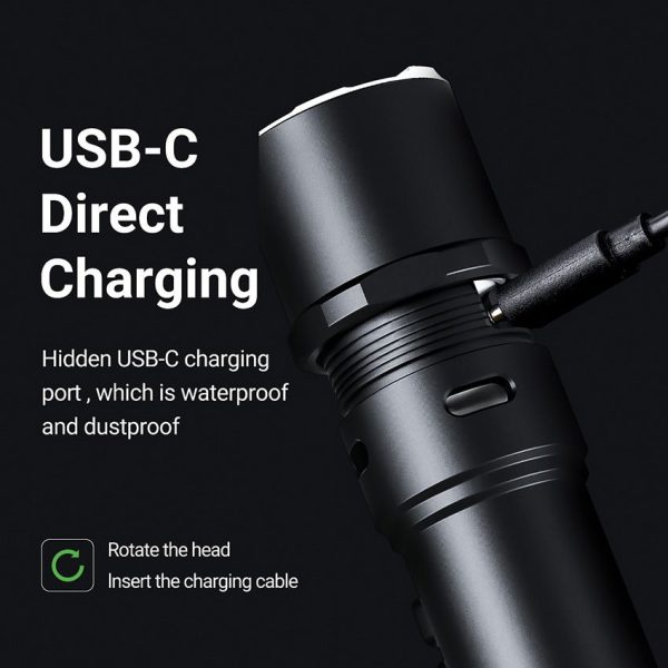 Nextorch P86 Tactical Flashlight - 1600 Lumens Whistle