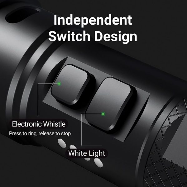 Nextorch P86 Tactical Flashlight - 1600 Lumens Whistle