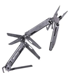 NXPNR.jpg Nextorch Pioneer Multi Tool 11-in-1 Black Stonewash Folding