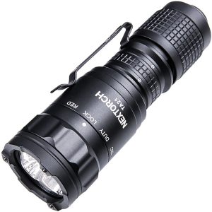 NXTA21S.jpg Nextorch TA21 Tactical Flashlight Black Strobe 1300 Lumens