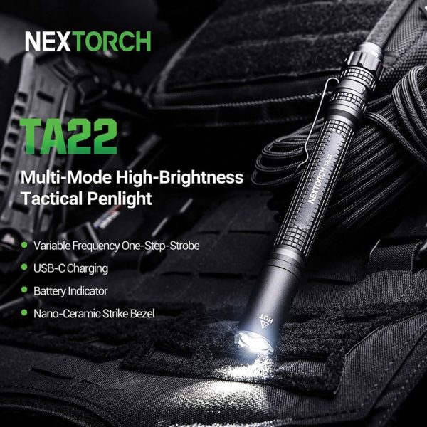 Nextorch TA22 Tactical Penlight 850 Lumens Black EDC