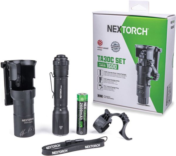 Nextorch TA30C Tactical Flashlight 1600 Lumens Black EDC