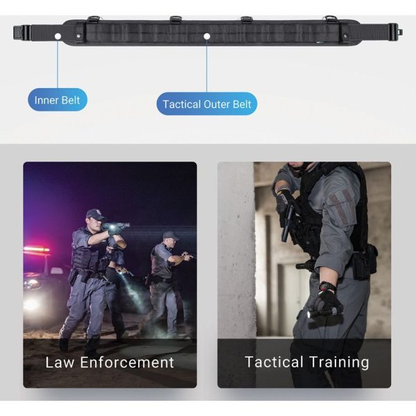 Nextorch Tactical MOLLE Belt Black Aluminum Buckle Adjustable