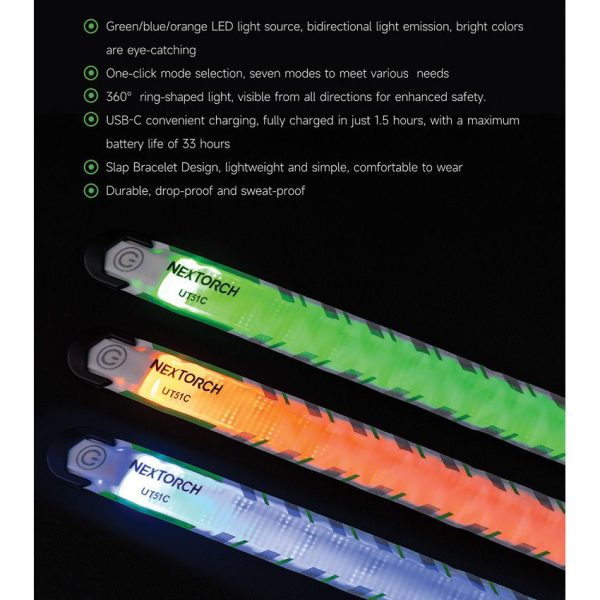 Nextorch UT51C Safety Slap Bracelet Multi-Color