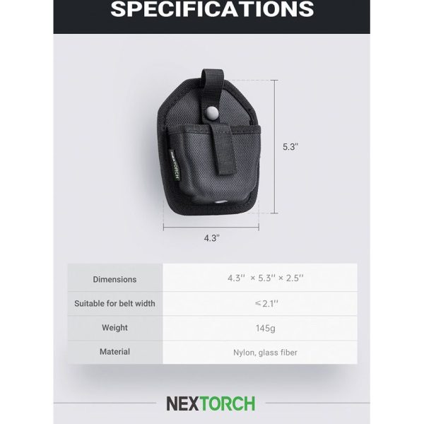 Nextorch V12 Modular Handcuff Holster - Black Nylon