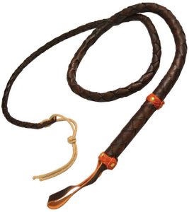 Denix Medium Top Grain Bullwhip - Black and Brown