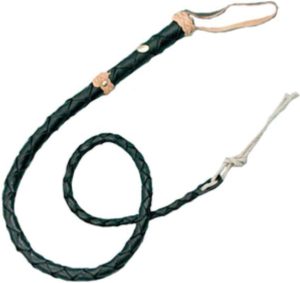 Denix Mini Top Grain Bullwhip - Brown and Black