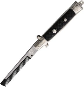 Miscellaneous Switchblade Comb - Black Textured Handle