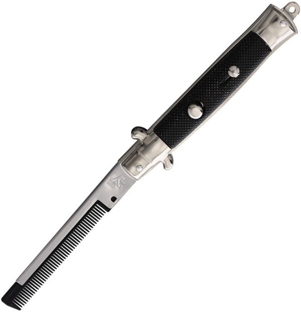 OC101S.jpg Miscellaneous Switchblade Comb - Black Textured Handle