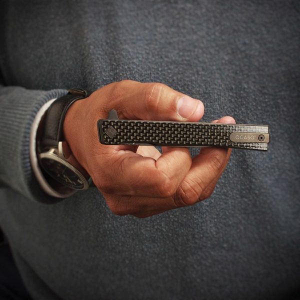 Ocaso Solstice Linerlock Black Carbon Fiber Folding Knife S35VN