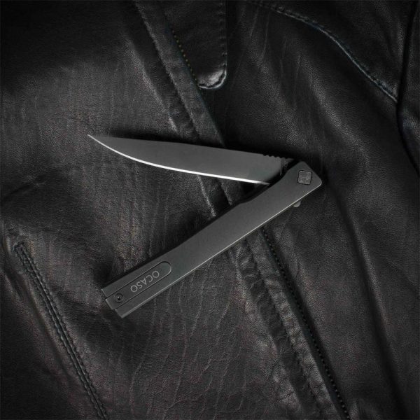Ocaso Solstice Linerlock Black Titanium S35VN Folding Knife