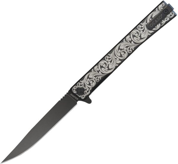 Ocaso Solstice Linerlock Folding Knife S35VN Black Titanium