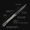 Ocaso Solstice Linerlock Folding Knife S35VN Black Titanium