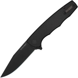 Ocaso Strategy Linerlock CF/G10 - D2 Steel Black