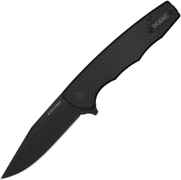 Ocaso Strategy Linerlock CF/G10 - D2 Steel Black