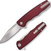 Ocaso Strategy Linerlock Red Aluminum D2 Folding Knife