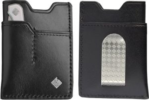 Ocaso EDC Wallet Money Clip Black Leather Knife Holder