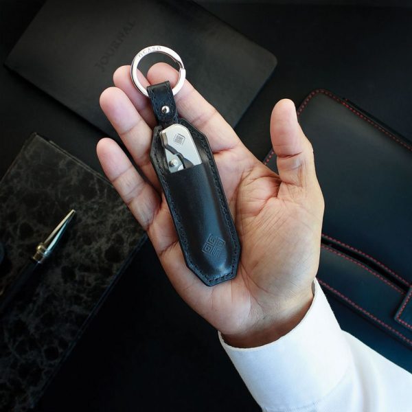 Ocaso Key Slip - Black Leather Knife Carrier
