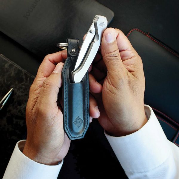 Ocaso Key Slip - Black Leather Knife Carrier