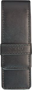 Ocaso Storage Pouch Dual Slim - Black Leather