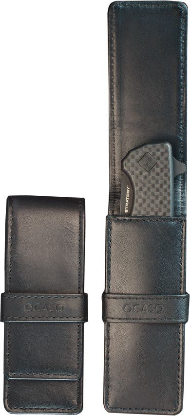 Ocaso Storage Pouch Single - Black Leather