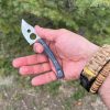 Outdoor Element Contour Feather Fixed Blade - VG-10 Stonewash