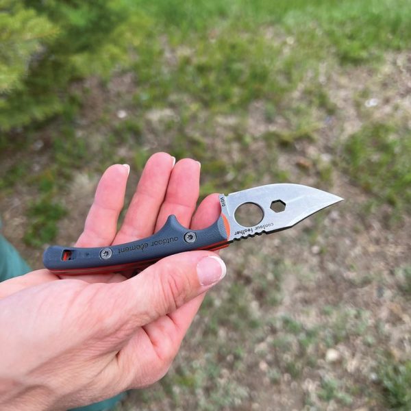 Outdoor Element Contour Feather Fixed Blade - VG-10 Stonewash