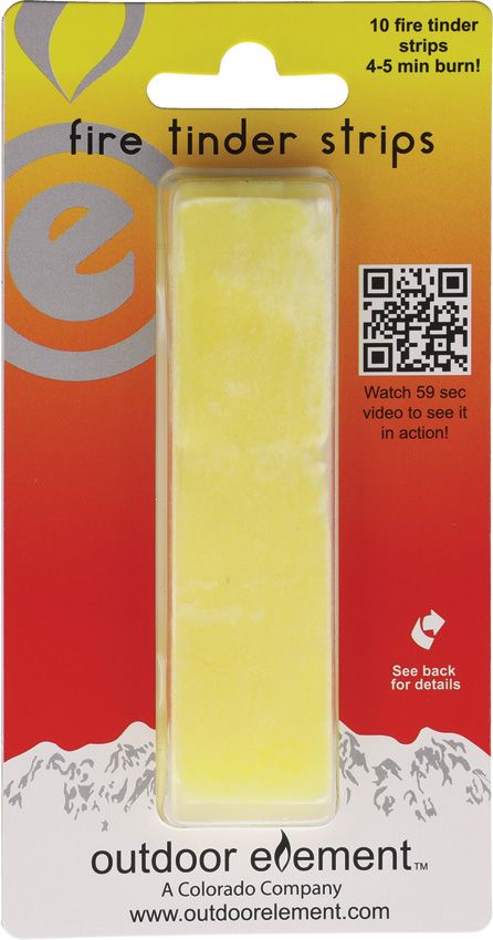 Outdoor Element Fire Tinder Sheets 10-Pack - Wax Cotton