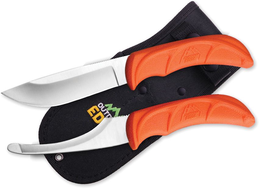 Outdoor Edge JaegerPair Skin/Gut Combo Fixed Blade Knife Set