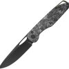 Outdoor Edge Kaytan Button Lock Folding Knife 8Cr13MoV Carbon Fiber