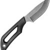 Outdoor Edge Pivot Drop Point Fixed Blade - Black TPR Handle