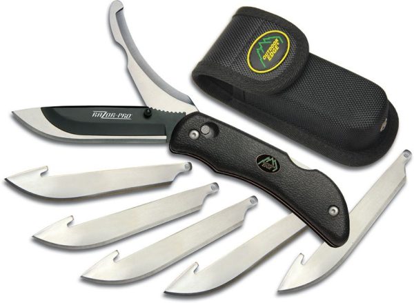Outdoor Edge Razor Pro Black Lockback - Replaceable Blade Knife