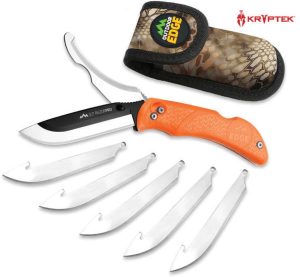 Outdoor Edge Razor Pro Orange Lockback - 420J2 Replaceable Blade