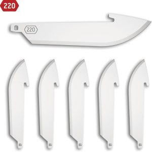 Outdoor Edge 220 Drop Point Blade Pack - 6 Replacement Blades