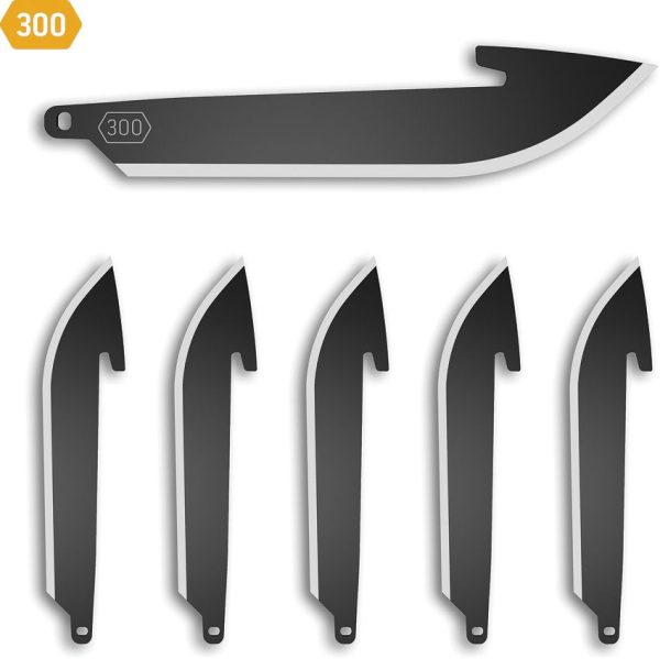 Outdoor Edge Drop Point Blade Pack 6 - Black Oxide 420J2
