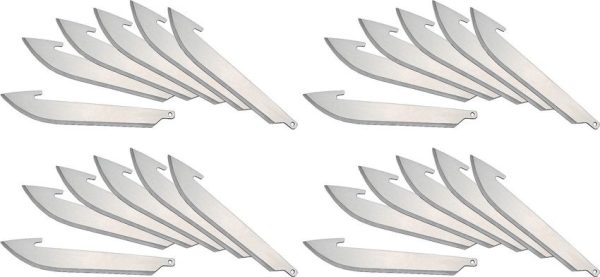 Outdoor Edge Drop Point Blades Pack of 24 3.5" Stainless