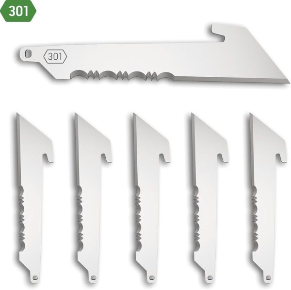 Outdoor Edge Utility Blade Satin 420J2 - 3 inch Pack of 6