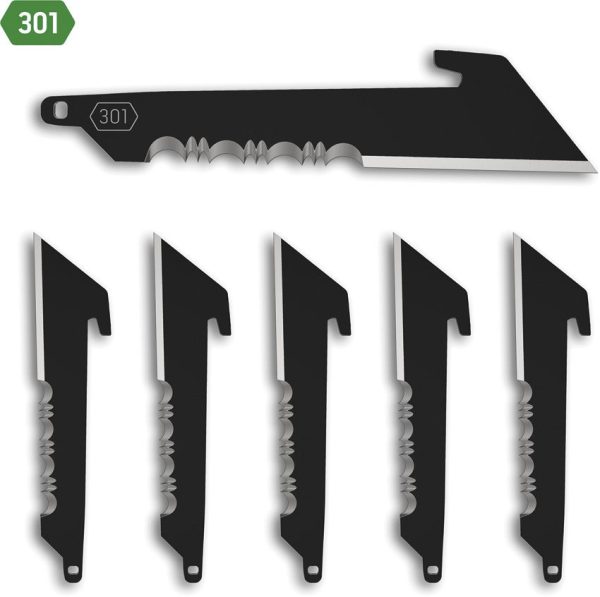 Outdoor Edge Utility Blade Black Oxide 420J2 - Pack of 6