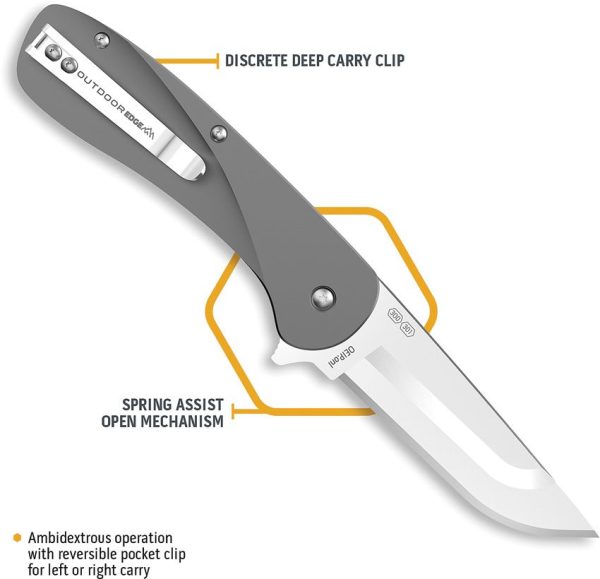 Outdoor Edge Razor VX1 Assisted Linerlock Gray