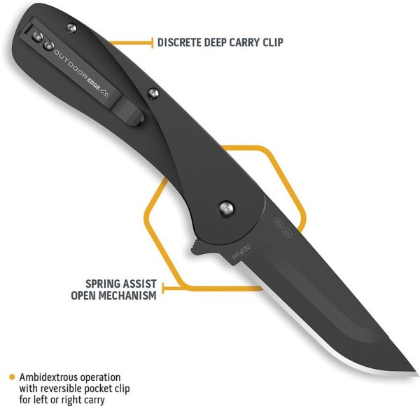 Outdoor Edge Razor VX1 Assisted Linerlock Black