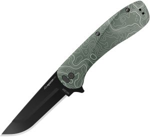 Outdoor Edge Razor VX1 Linerlock Green Aluminum
